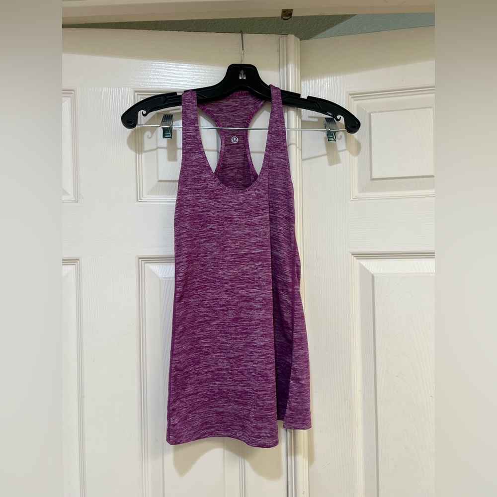 Lululemon Reversible Racerback Tank Size S Heathered Purple B17